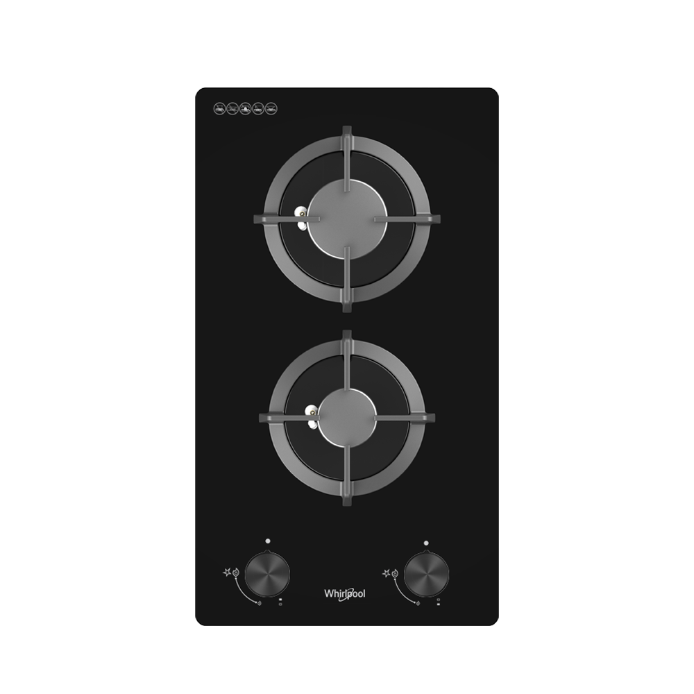 30cm 2-Burner Gas Hob (LPG) - Whirlpool Singapore